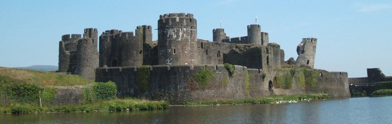 Panorámica del castillo Galés. 