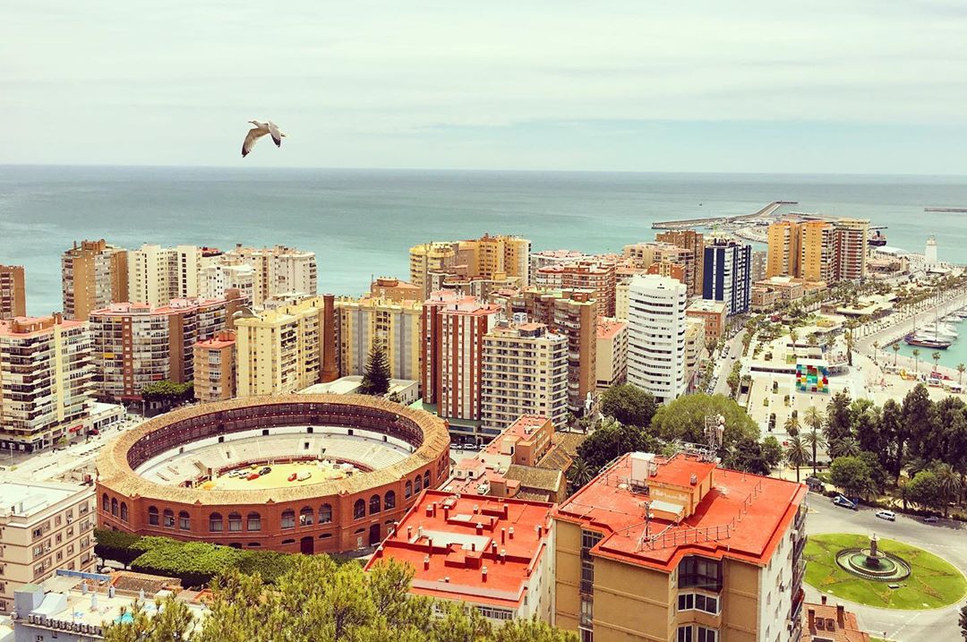 Vistas desde el Castillo de Gibralfaro. ¿Ves la Plaza de Toros?