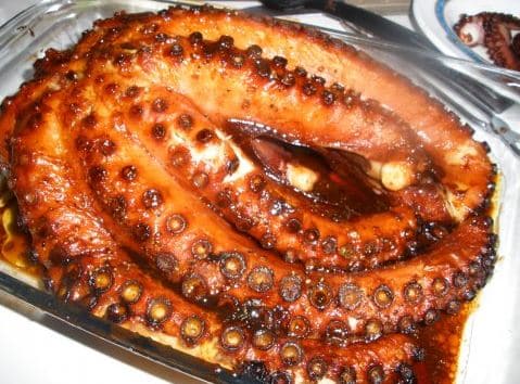 pulpo al horno comida típica murcia