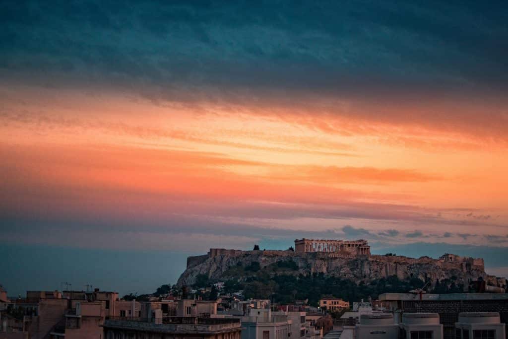 Acrópolis al atardecer