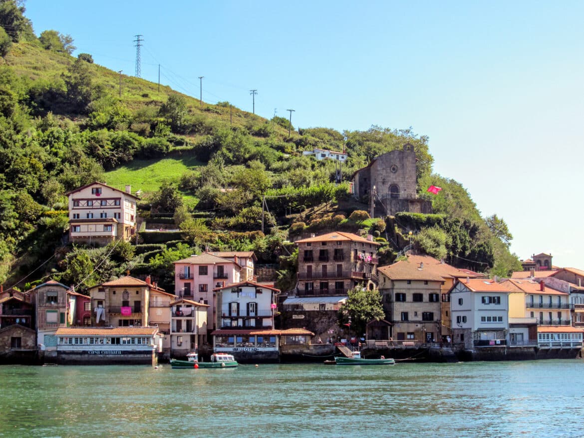 Panorama on Pasaia, pais Basco, from the other side of the river, Camino del Norte Pueblos de Guipúzcoa - Donibane Pasaia